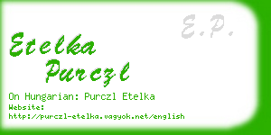 etelka purczl business card